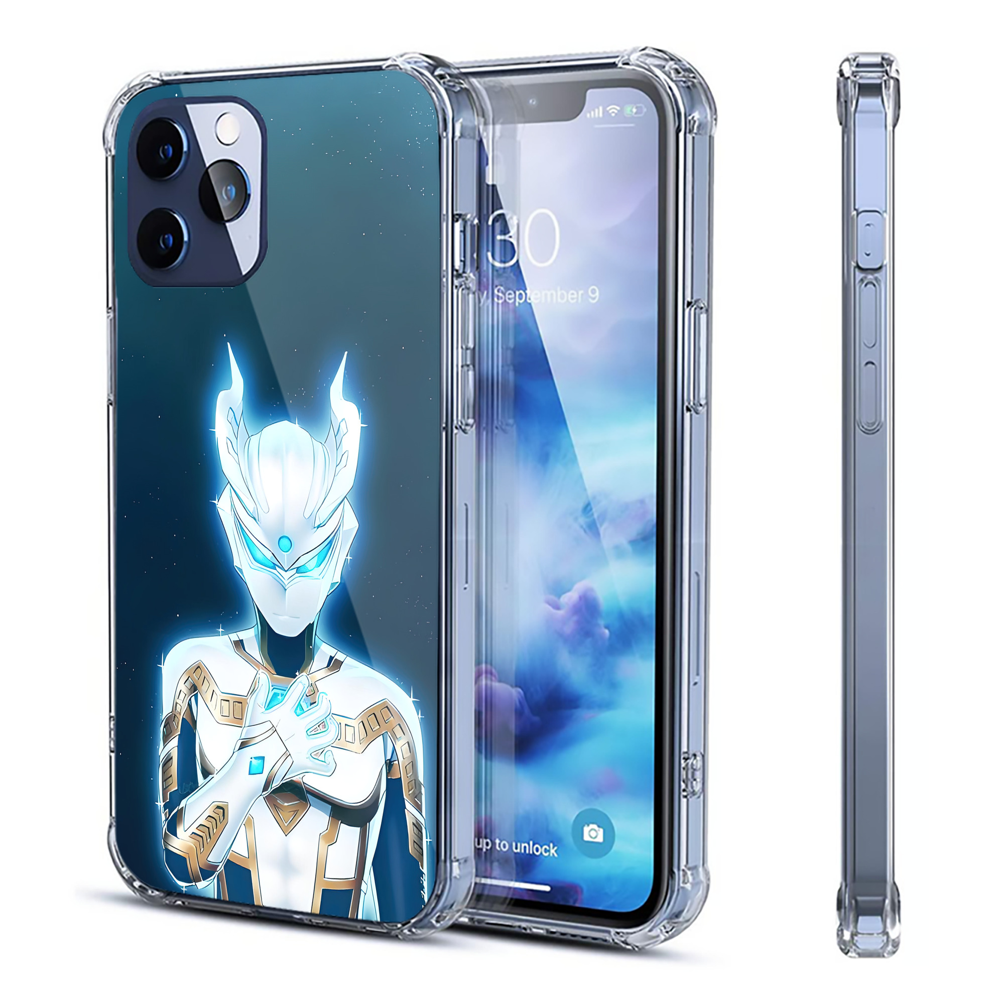 （画像用） ウルトラマン Ultraman 【iPhone 12シリーズ対応】透明スマホケース（クリアソフトケース）